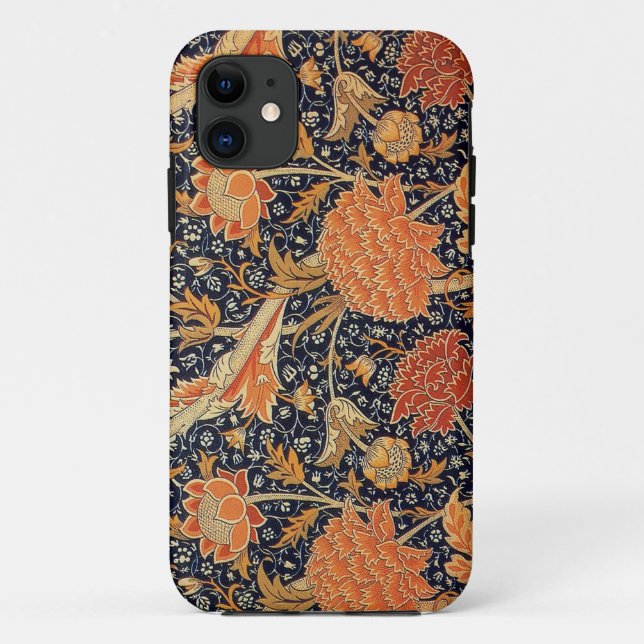 William Morris Textile Pattern Iphone Case (Back)