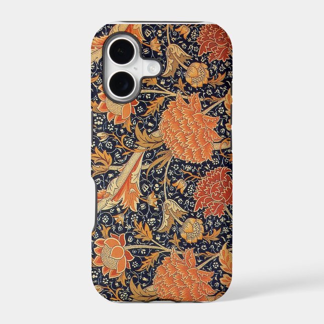 William Morris Textile Pattern Iphone Case (Back)