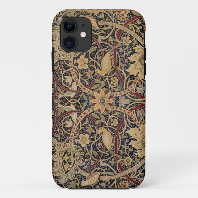 William Morris Textile Pattern Iphone Case (Back)