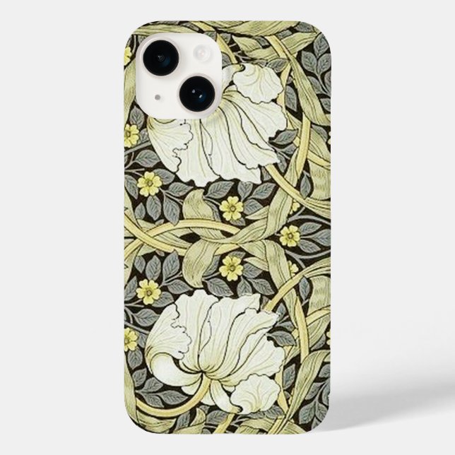 William Morris Textile Pattern Pimpernel Case-Mate iPhone Case (Back)
