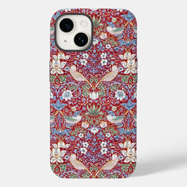 William Morris Textile Strawberry Thief Case-Mate iPhone Case (Back)
