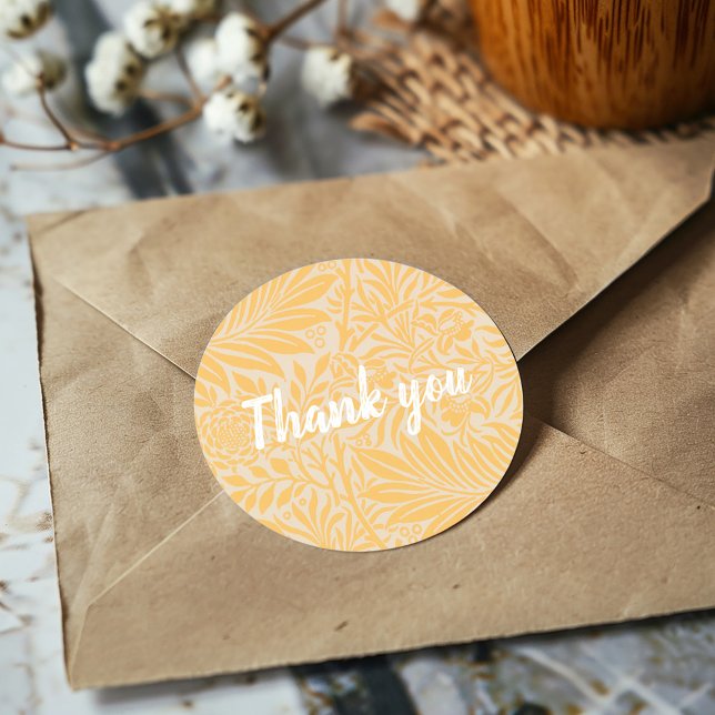 William Morris Thank you sticker (Classic Larkspur William Morris Thank you sticker)