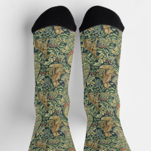 William Morris "The Forest" Wildlife Socks