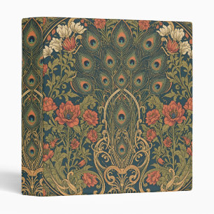 William Morris The Peacock Vintage Art Nouveau 3 Ring Binder