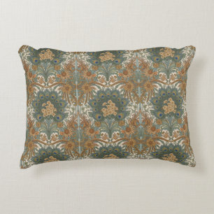 William Morris The Peacock Vintage Art Nouveau Accent Pillow