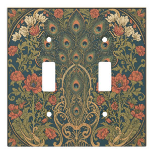 William Morris The Peacock Vintage Art Nouveau Light Switch Cover