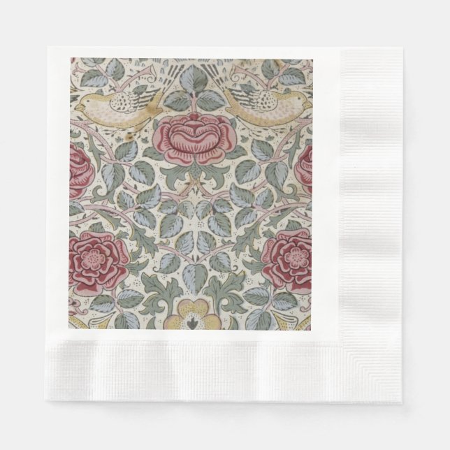 William Morris - The Rose Pattern Napkins (Front)
