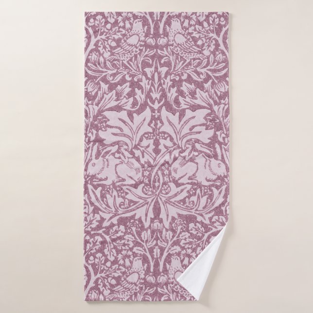 William Morris,The Strawberry thief,revamped,art n Bath Towel (Bath Towel)