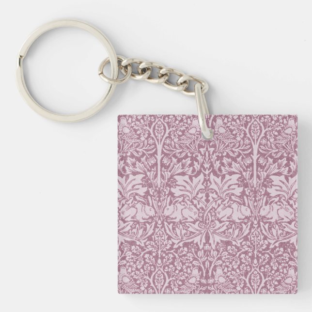 William Morris,The Strawberry thief,revamped,art n Keychain (Front)