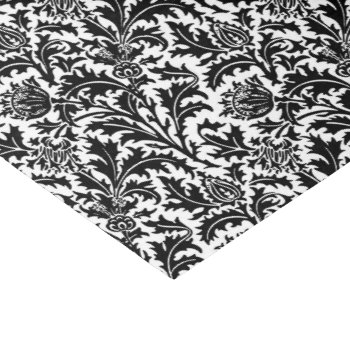 William Morris Thistle Damask  Black On White   Tissue Paper by Floridity at Zazzle