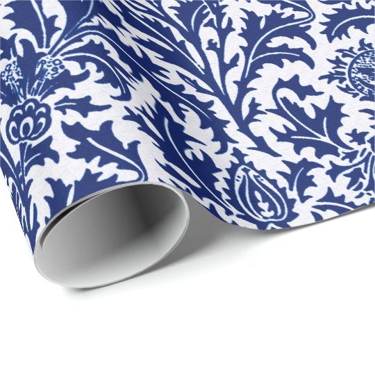 blue and white wrapping paper