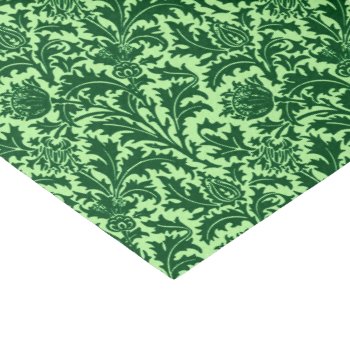 William Morris Thistle Damask  Emerald Green Tissue Paper by Floridity at Zazzle
