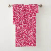 Classy Black and White Damask Bath Towel Set, Zazzle