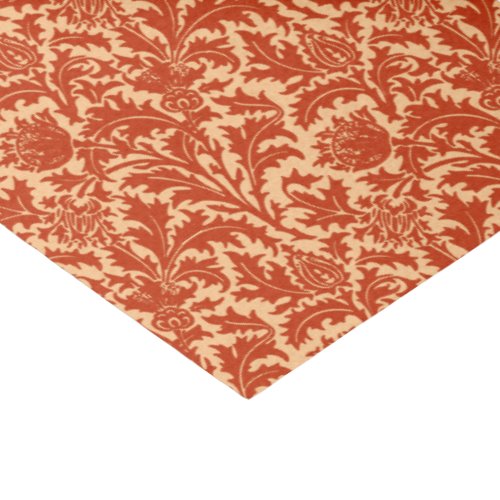 William Morris Thistle Damask Mandarin Orange Tissue Paper