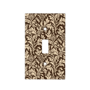 William Morris Thistle Damask, Taupe Tan & Beige Light Switch Cover