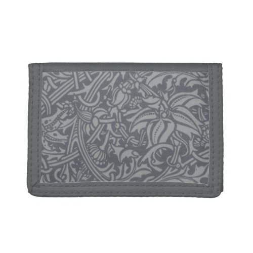 William Morris Thistle Floral Wallpaper Flower Art Trifold Wallet