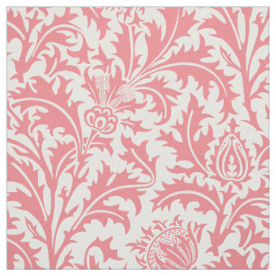 William Morris Thistle Pattern Peach Custom Color Fabric
