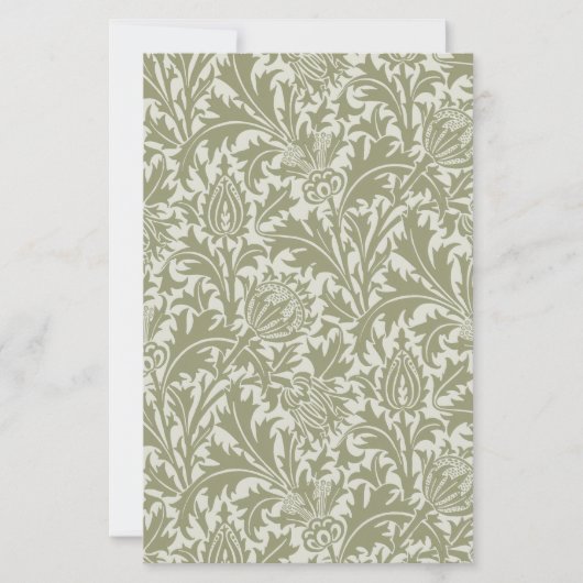 William Morris Thistle Sage Green Pattern (Front)