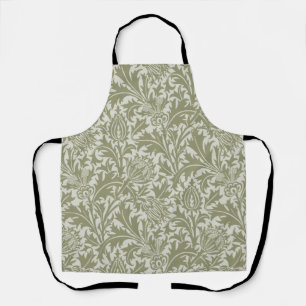William Morris Thistle Sage Green Pattern Apron