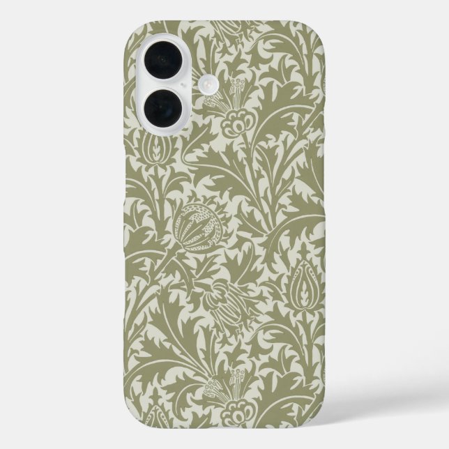 William Morris Thistle Sage Green Pattern Case-Mate iPhone Case (Back)