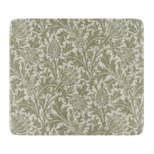 William Morris Thistle Sage Green Pattern Cutting Board