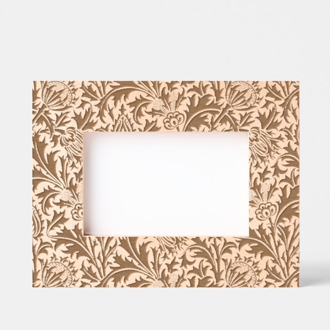 William Morris Thistle Sage Green Pattern Engraved Frames (Front)