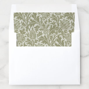 William Morris Thistle Sage Green Pattern Envelope Liner