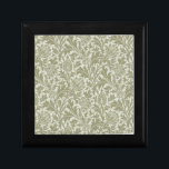 William Morris Thistle Sage Green Pattern Gift Box<br><div class="desc">This intricate "Thistle" pattern is a classic example of Arts and Crafts design by William Morris and John Henry Dearle, originally created in 1897. The repeating motif features beautifully stylized thistle flowers and jagged leaves in a monochromatic sage green palette, creating a subtle and sophisticated look. The dense, flowing design...</div>