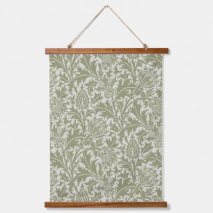 William Morris Thistle Sage Green Pattern Hanging Tapestry
