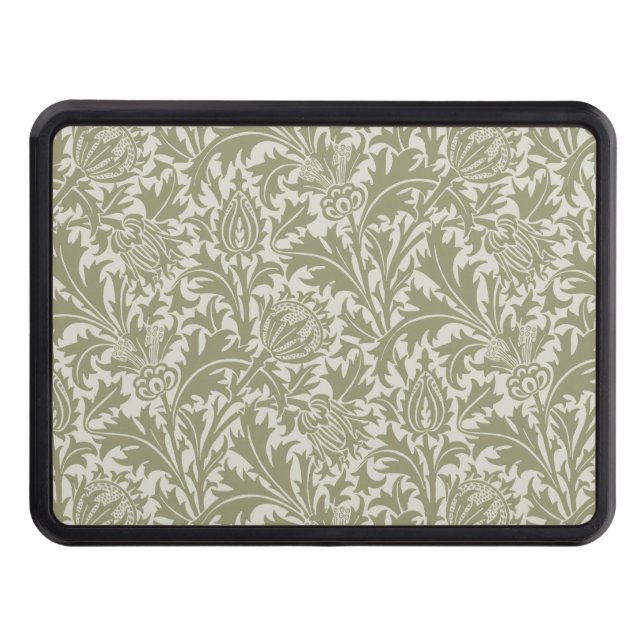 William Morris Thistle Sage Green Pattern Hitch Cover (Front)