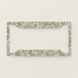William Morris Thistle Sage Green Pattern License Plate Frame