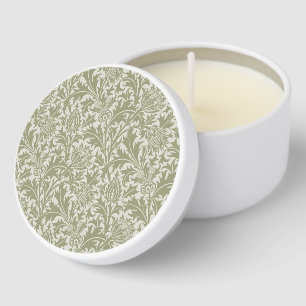 William Morris Thistle Sage Green Pattern Mini Candle Favors