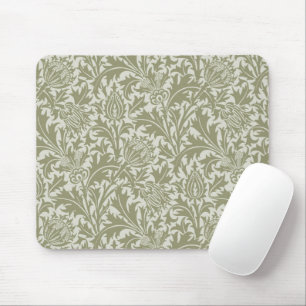 William Morris Thistle Sage Green Pattern Mouse Pad
