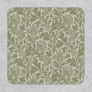 William Morris Thistle Sage Green Pattern Patch
