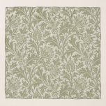William Morris Thistle Sage Green Pattern Scarf<br><div class="desc">This intricate "Thistle" pattern is a classic example of Arts and Crafts design by William Morris and John Henry Dearle, originally created in 1897. The repeating motif features beautifully stylized thistle flowers and jagged leaves in a monochromatic sage green palette, creating a subtle and sophisticated look. The dense, flowing design...</div>