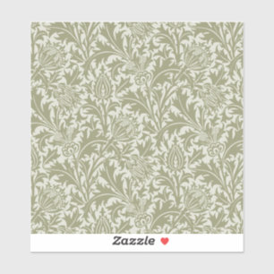 William Morris Thistle Sage Green Pattern Sticker