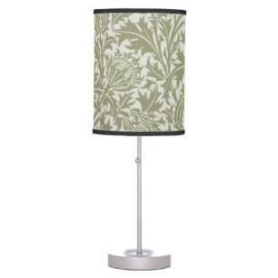 William Morris Thistle Sage Green Pattern Table Lamp