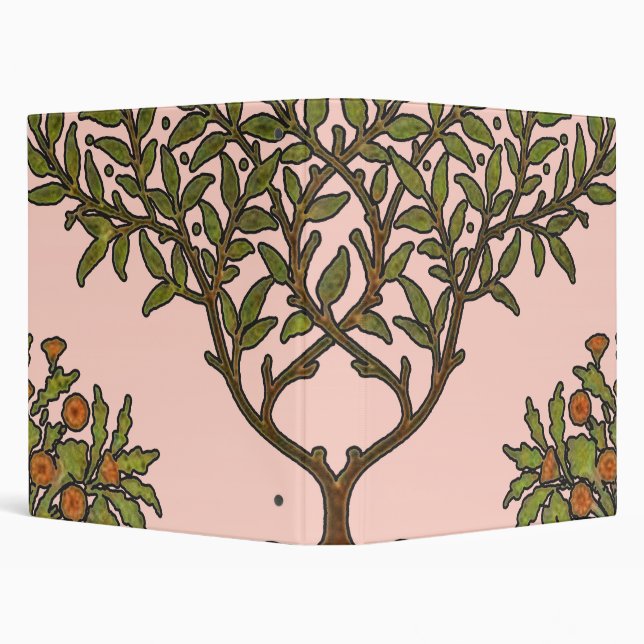 William Morris Tree Frieze Floral Wallpaper 3 Ring Binder (Background)