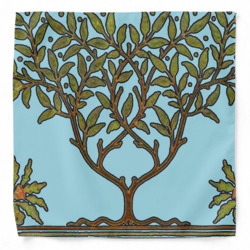 William Morris Tree Frieze Floral Wallpaper Bandana