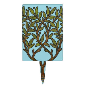 William Morris Tree Frieze Floral Wallpaper Cake Topper