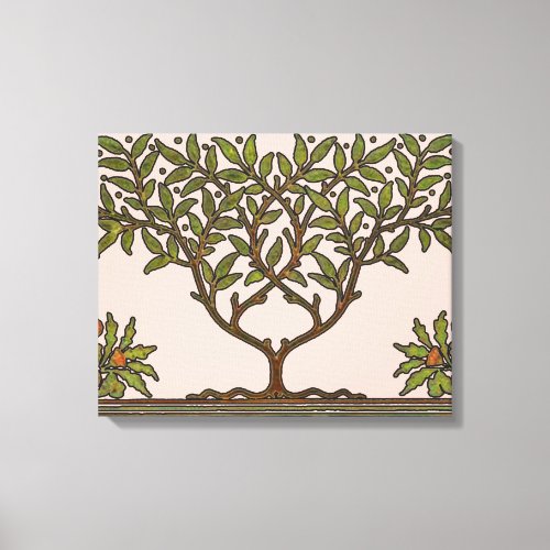 William Morris Tree Frieze Floral Wallpaper Canvas Print