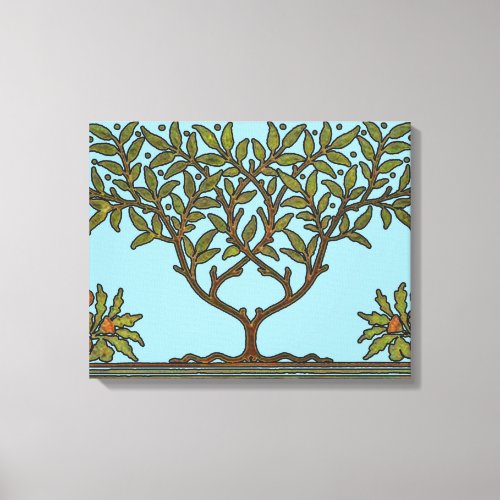 William Morris Tree Frieze Floral Wallpaper Canvas Print