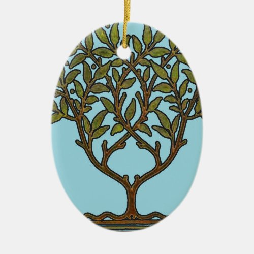 William Morris Tree Frieze Floral Wallpaper Ceramic Ornament