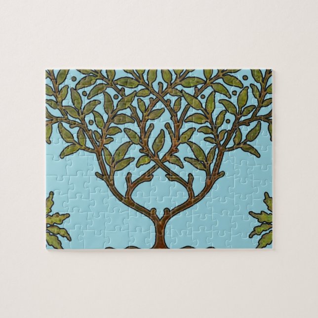 William Morris Tree Frieze Floral Wallpaper Jigsaw Puzzle (Horizontal)