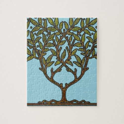 William Morris Tree Frieze Floral Wallpaper Jigsaw Puzzle