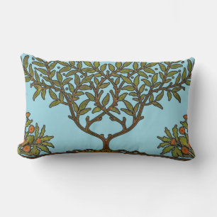 William Morris Tree Frieze Floral Wallpaper Lumbar Pillow