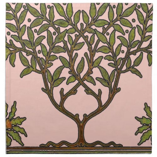 William Morris Tree Frieze Floral Wallpaper Napkin