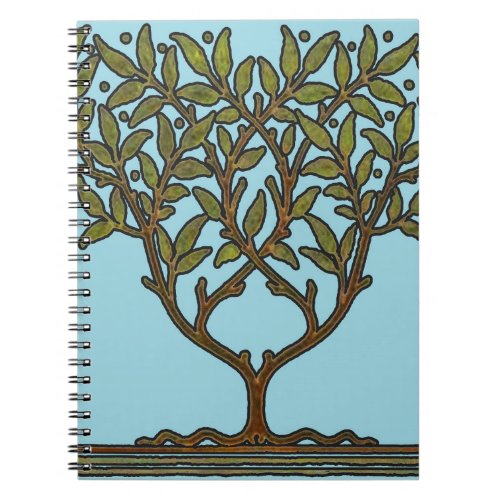 William Morris Tree Frieze Floral Wallpaper Notebook