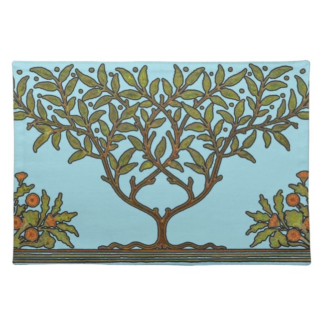 William Morris Tree Frieze Floral Wallpaper Placemat (Front)
