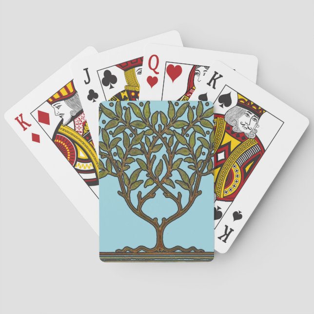 William Morris Tree Frieze Floral Wallpaper Poker Cards (Back)